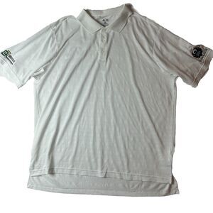 Adidas Men’s 2XL Polo White Embroidered Short Sleeve Golf Active Performance